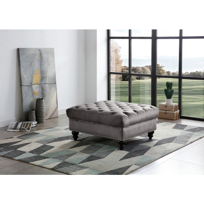 Nola Ottoman, Dark Gray