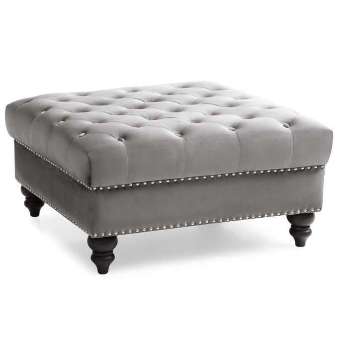 Nola Ottoman, Dark Gray
