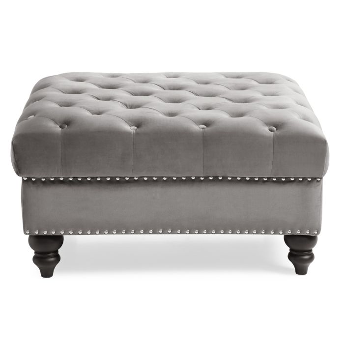 Nola Ottoman, Dark Gray