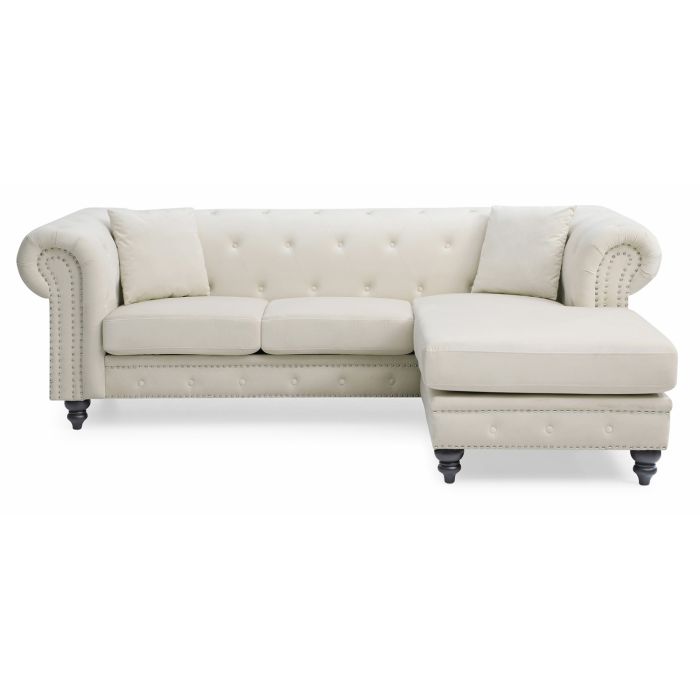 Nola Sofa Chaise, Ivory