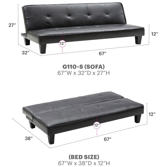 Alan Sofa Bed, Black