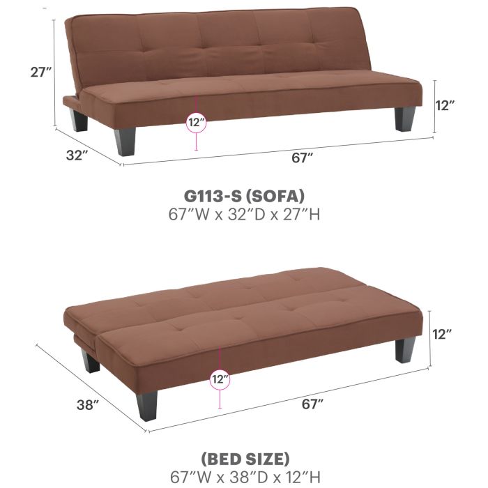 Alan Sofa Bed, Chocolate