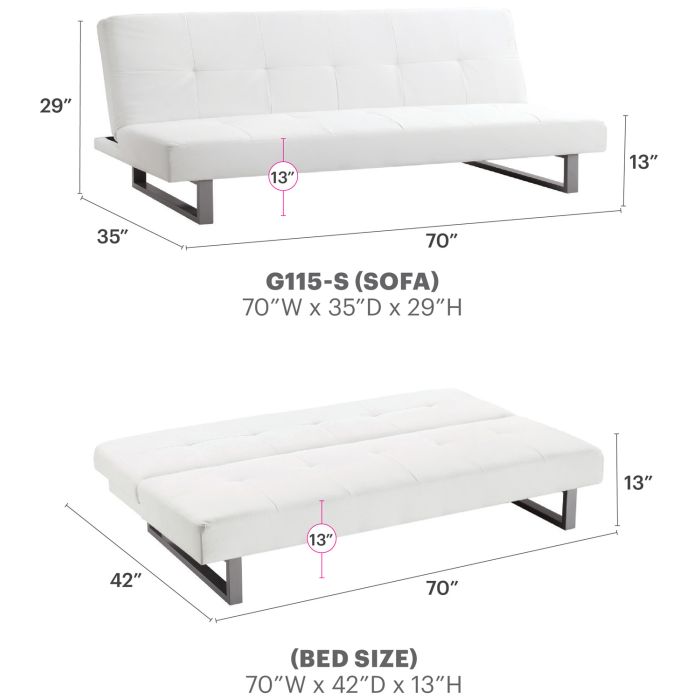 Chroma Sofa Bed, White