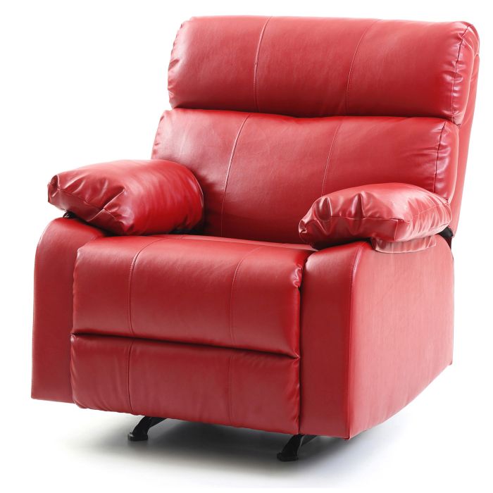 Manny Rocker Recliner, Red