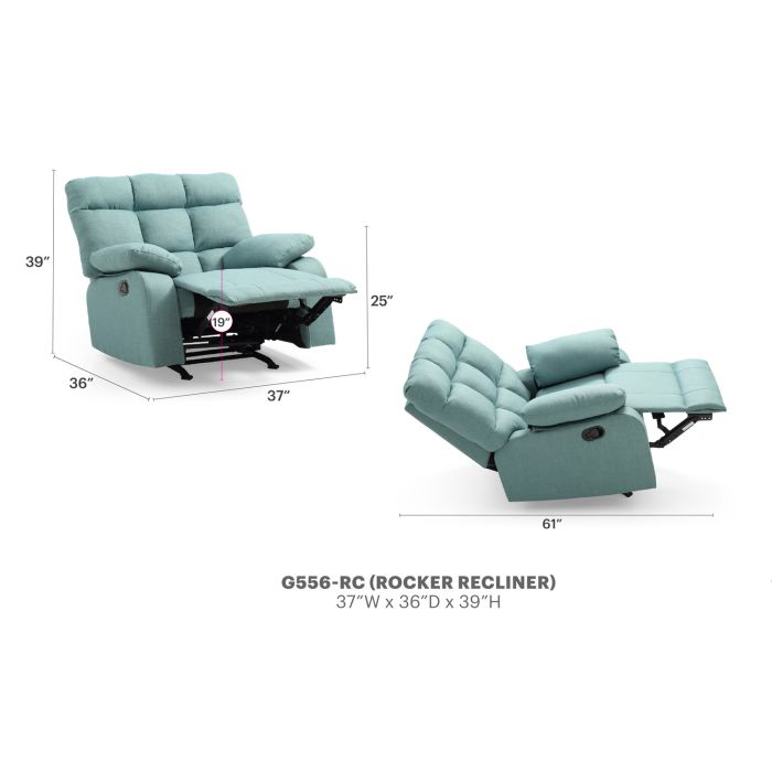 Cindy Recliner, Teal