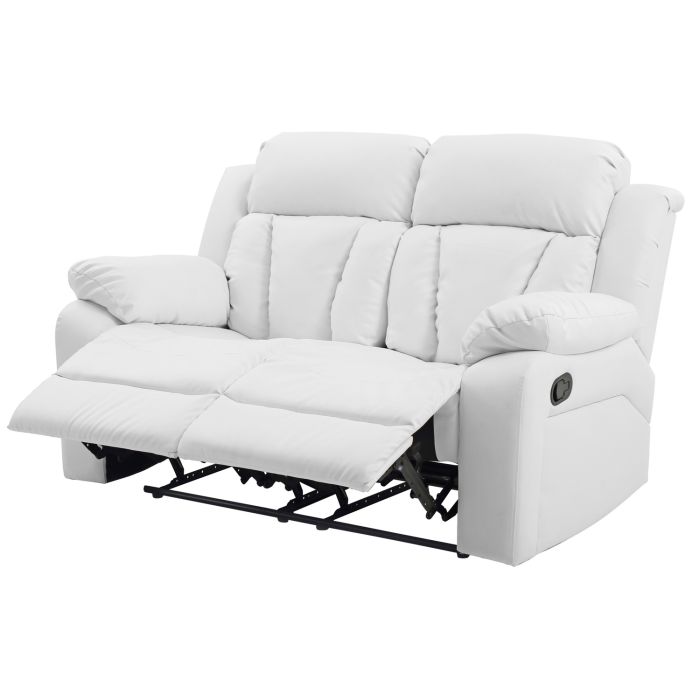 Daria Reclining Loveseat, White
