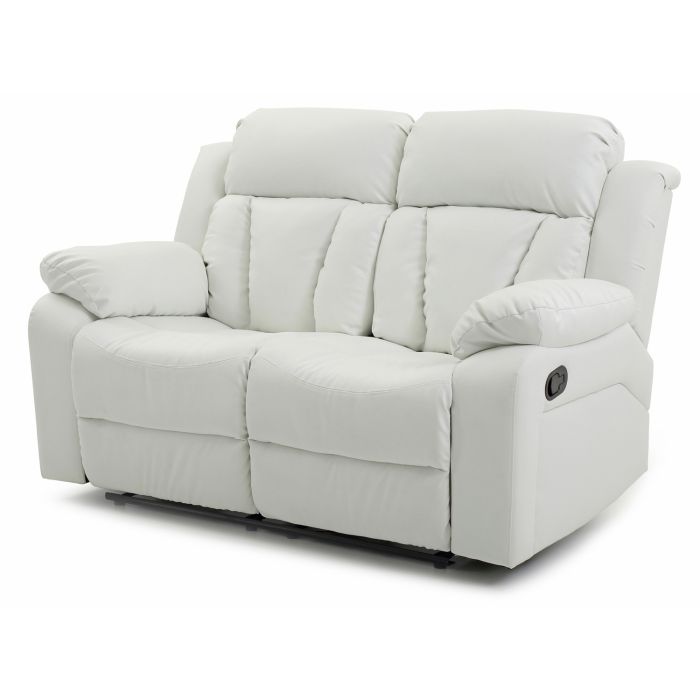 Daria Reclining Loveseat, White