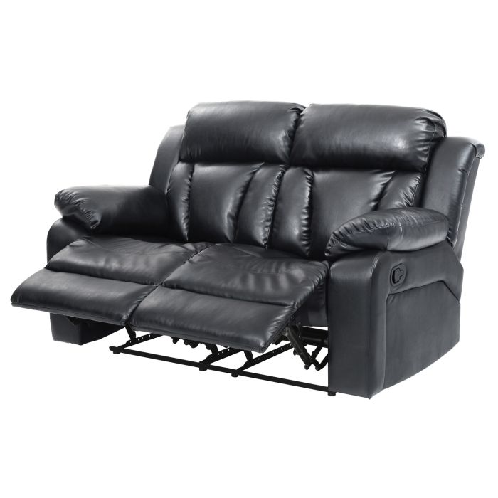 Daria Reclining Loveseat, Black