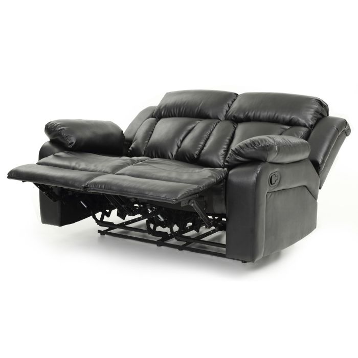 Daria Reclining Loveseat, Black