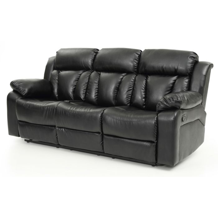 Daria Reclining Sofa, Black