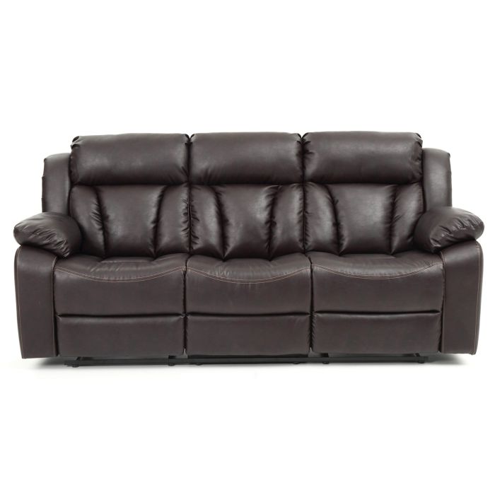 Daria Reclining Sofa, Dark Brown