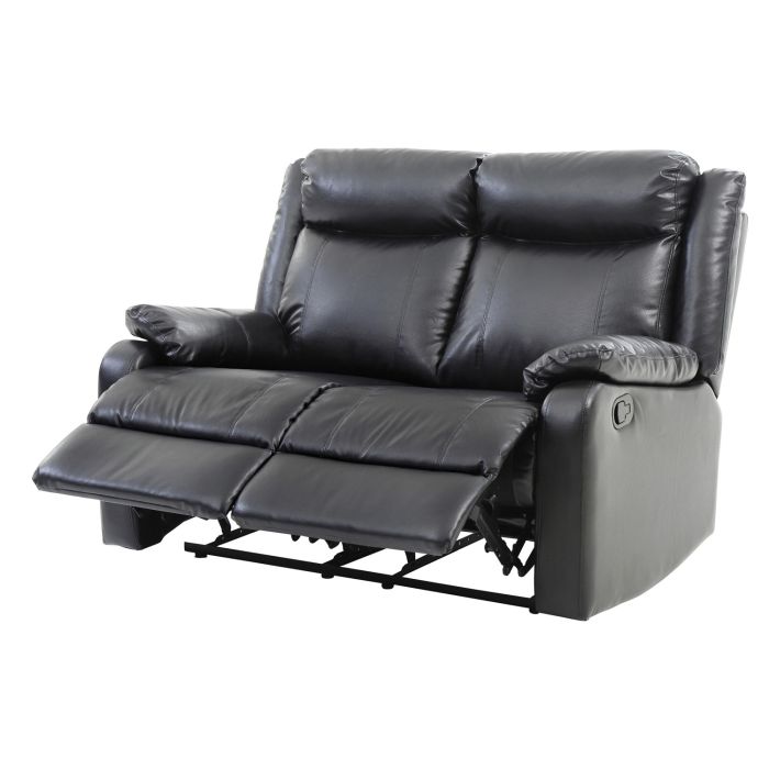 Ward Reclining Loveseat, Black
