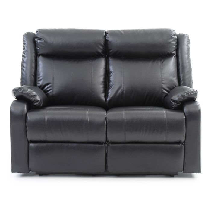 Ward Reclining Loveseat, Black