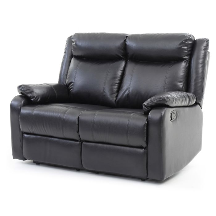 Ward Reclining Loveseat, Black