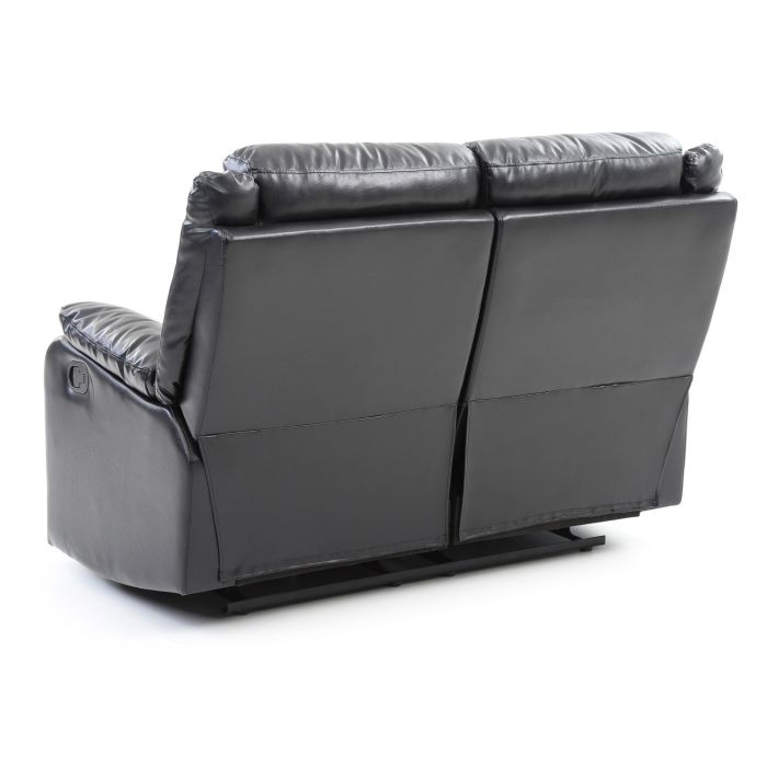 Ward Reclining Loveseat, Black