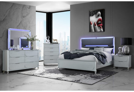 LANDO SILVER QUEEN BED GROUP