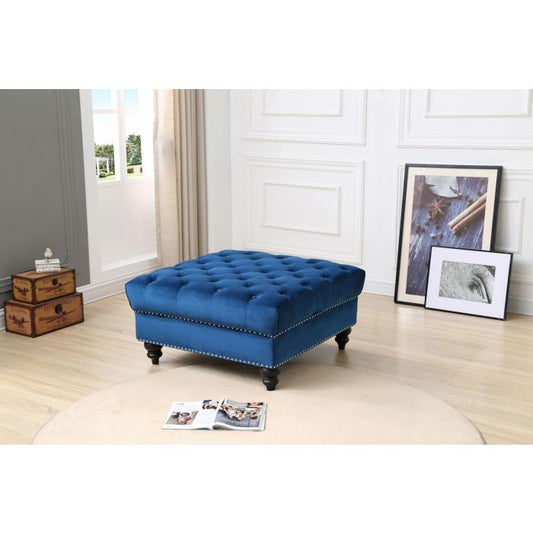 Nola Ottoman, Navy Blue