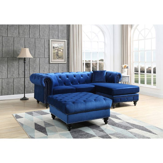 Nola Sofa Chaise, Navy Blue