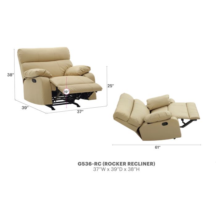 Manny Rocker Recliner, Beige