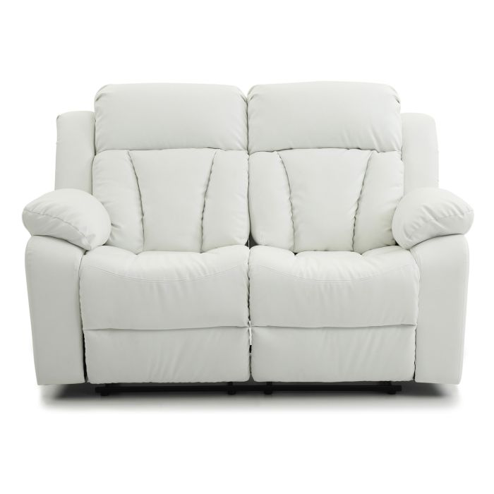 Daria Reclining Loveseat, White