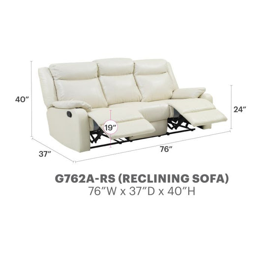 Ward Reclining Sofa, Pearl