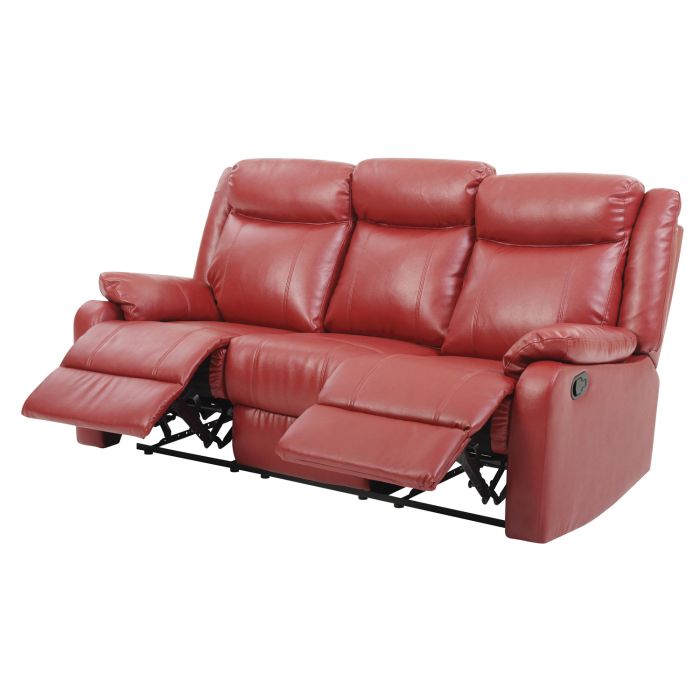 Ward Reclining Sofa, Red