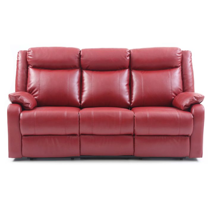 Ward Reclining Sofa, Red