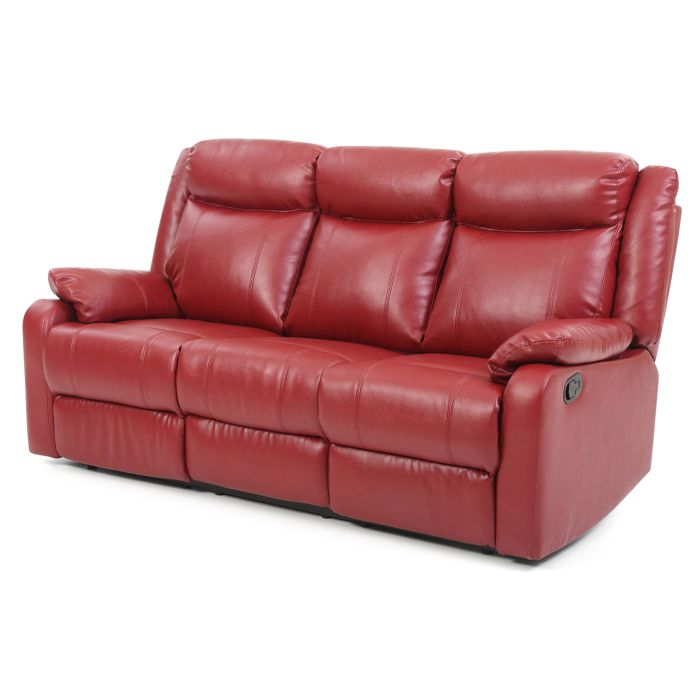Ward Reclining Sofa, Red